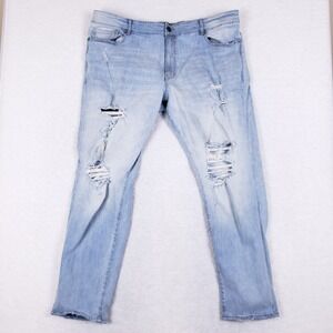 Jordan Craig Sean Fit Distressed Jeans 44x32 Light Wash